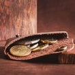 Load image into Gallery viewer, Home:Slice Coin Case | Brown - The Office of Minor Details