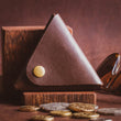 Load image into Gallery viewer, Home:Slice Coin Case | Brown - The Office of Minor Details