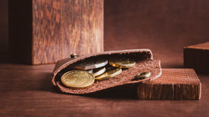 Home:Slice Coin Case | Brown - The Office of Minor Details